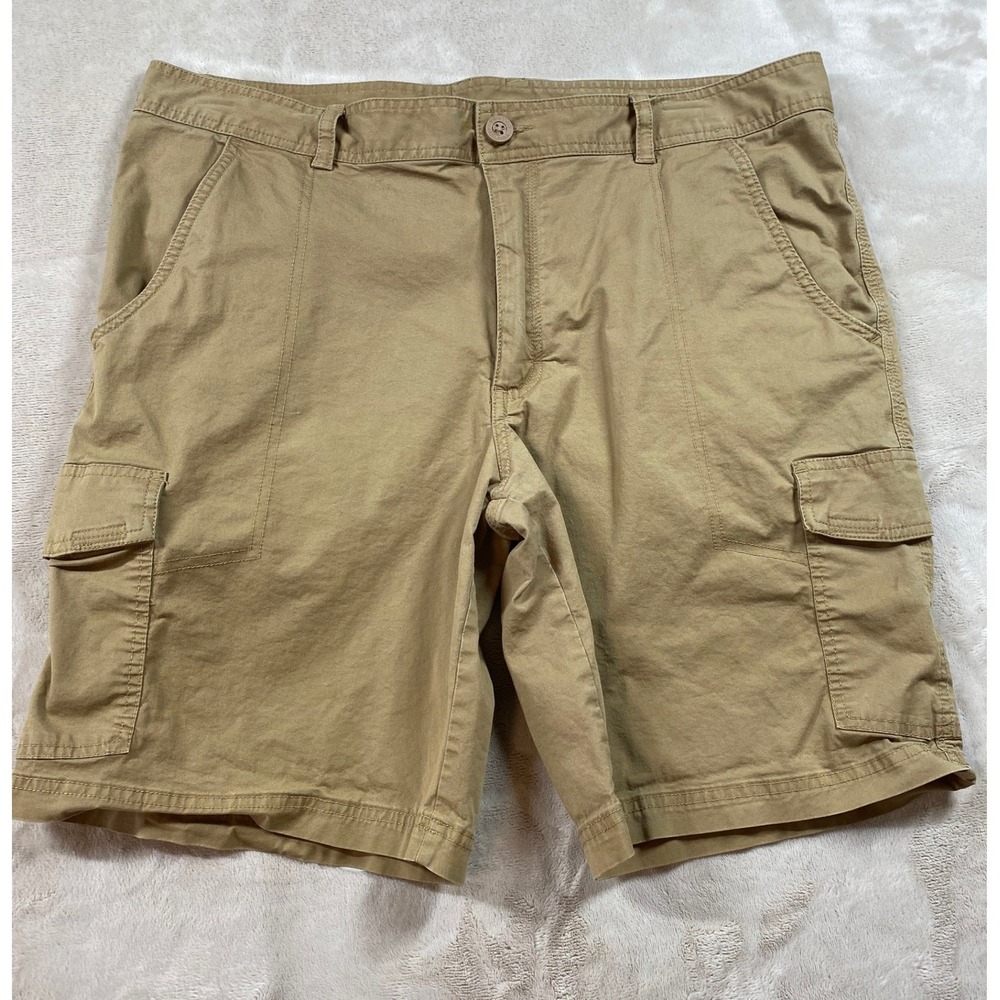 Columbia Mens Washed Out Cargo Shorts Tan Khaki Hiking Outdoor Utility 38x10